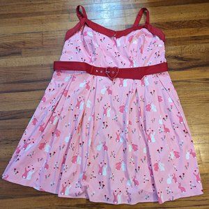 Are You My SomeBunny Swing Dress by Collectif for Modcloth UK 30/US 26